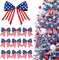 America 250th Anniversary Patriotic Bow Set – 12 Pack 6" Red White & Blue Ribbon Bows for 4th of July, Independence Day, Memorial Day Wreaths, Door & Party Decorations
